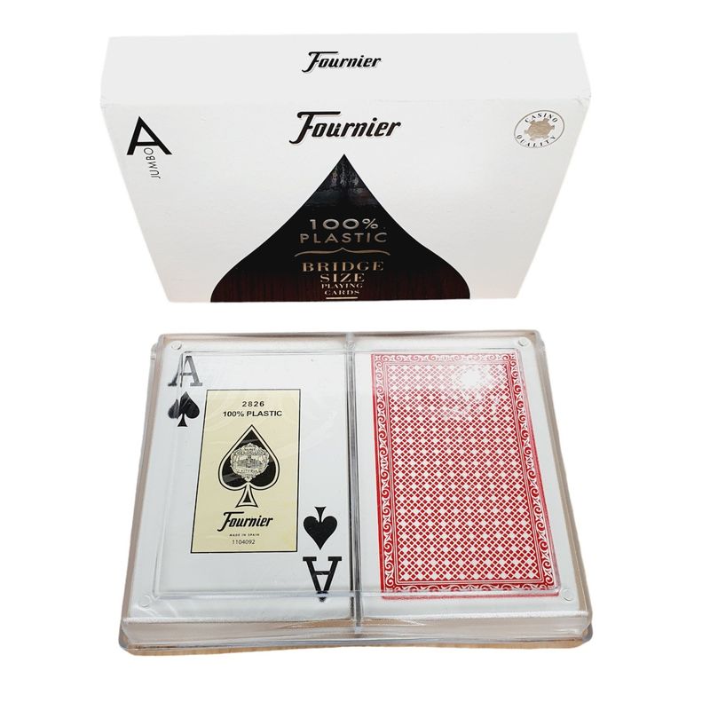 FOURNIER - Baraja Poker Fournier 2826 Jumbo Naipes Cartas Plásticas