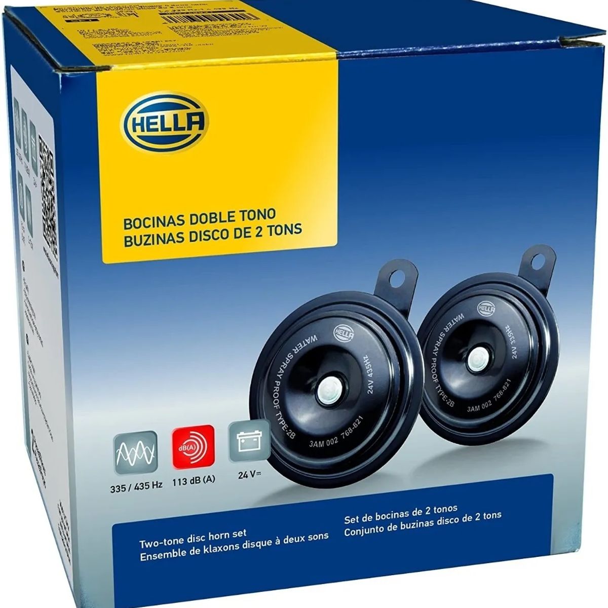 HELLA - Pito Carro Hella Disco Bocina Pitos Cornetas Doble Tono 24v