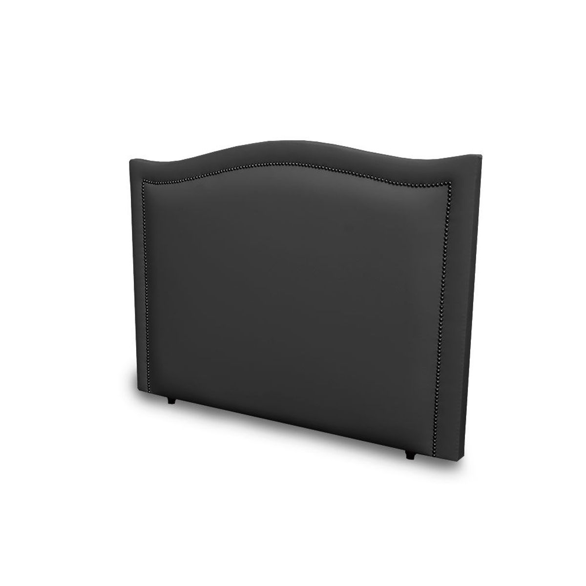 MAGIC CLASS - CABECERO CURVO CON ESTOPEROL AL CENTRO100X130 ECOCUERO NEGRO