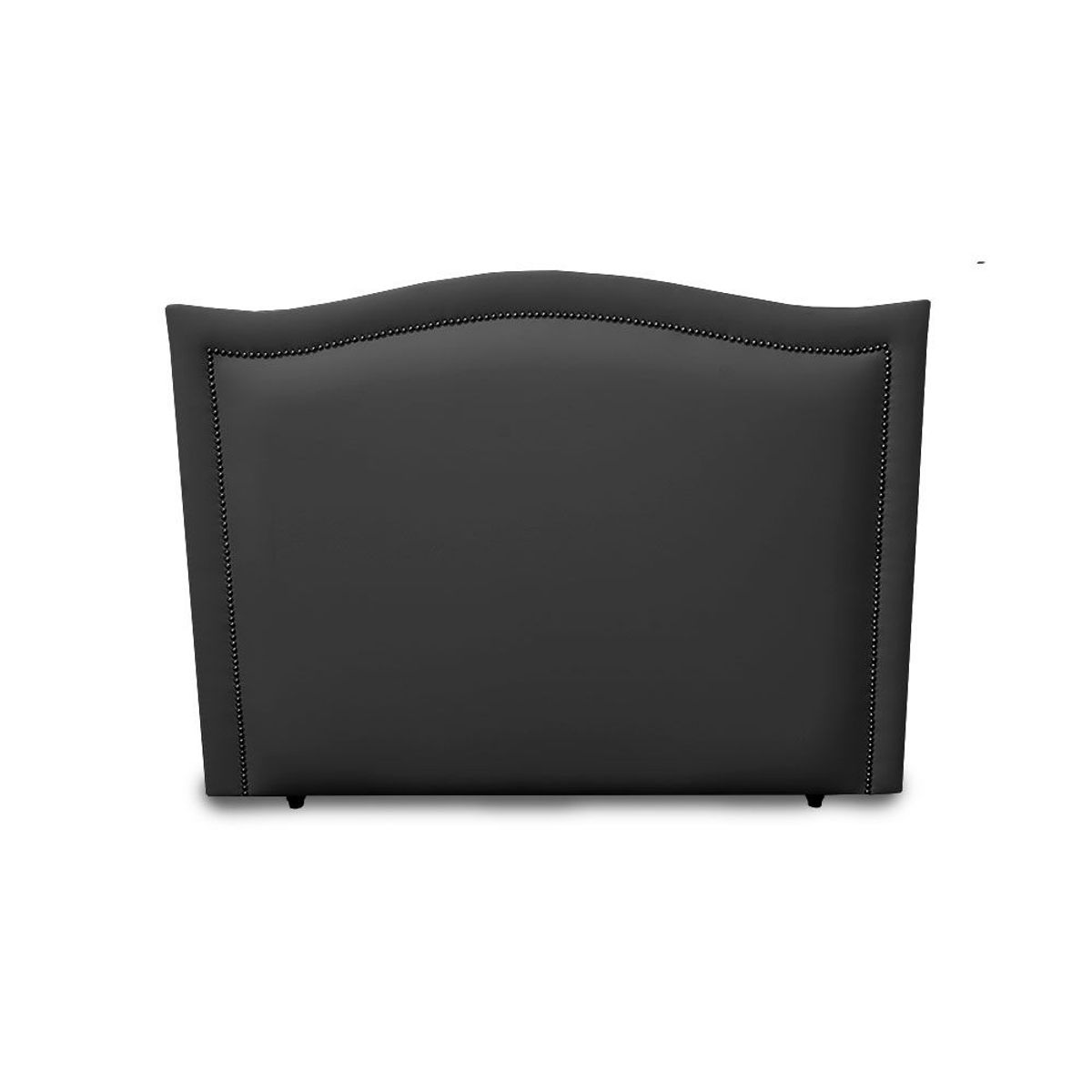 MAGIC CLASS - CABECERO CURVO CON ESTOPEROL AL CENTRO100X130 ECOCUERO NEGRO