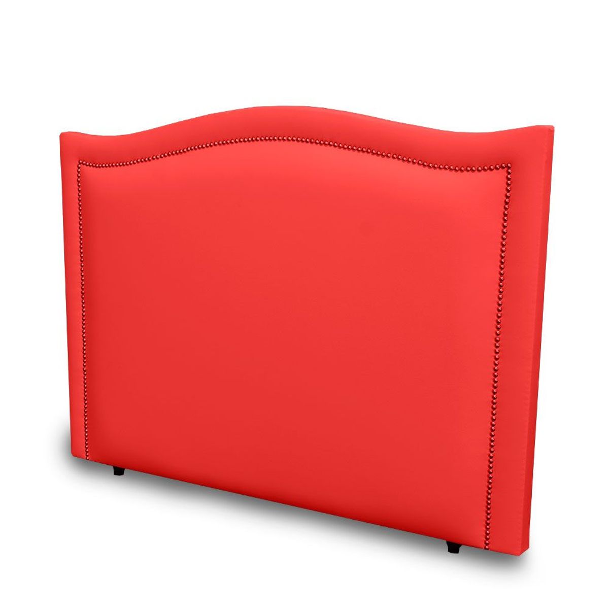 MAGIC CLASS - CABECERO CURVO CON ESTOPEROL AL CENTRO100X130 ECOCUERO ROJO