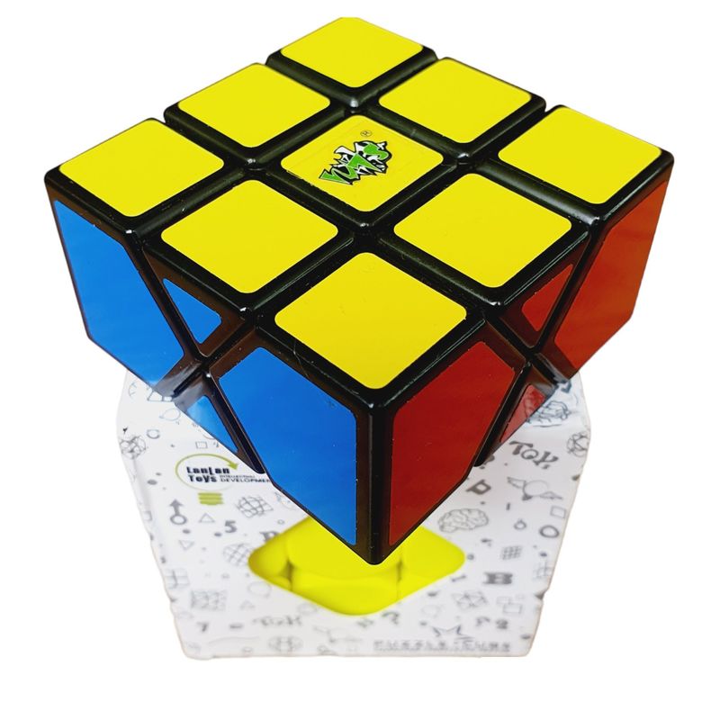 LANLAN - Grid Skewb Cubo Rubik Lanlan Fondo Negro Mod Pegatinas