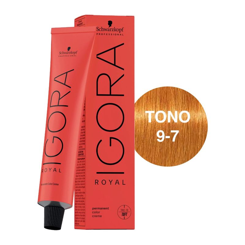 SCHWARZKOPF - Tinte Schwarzkopf Igora Royal 9-7 Rubio Muy Claro Cobre