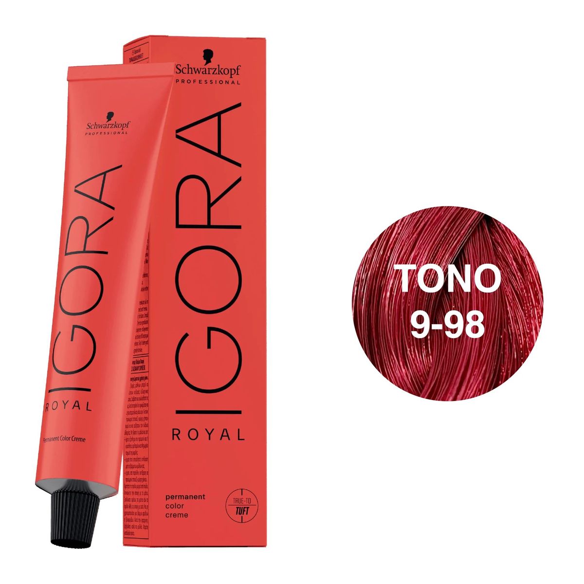 SCHWARZKOPF - Tinte Schwarzkopf Igora Royal 9-98 Rubio Muy Claro Violeta Rojizo