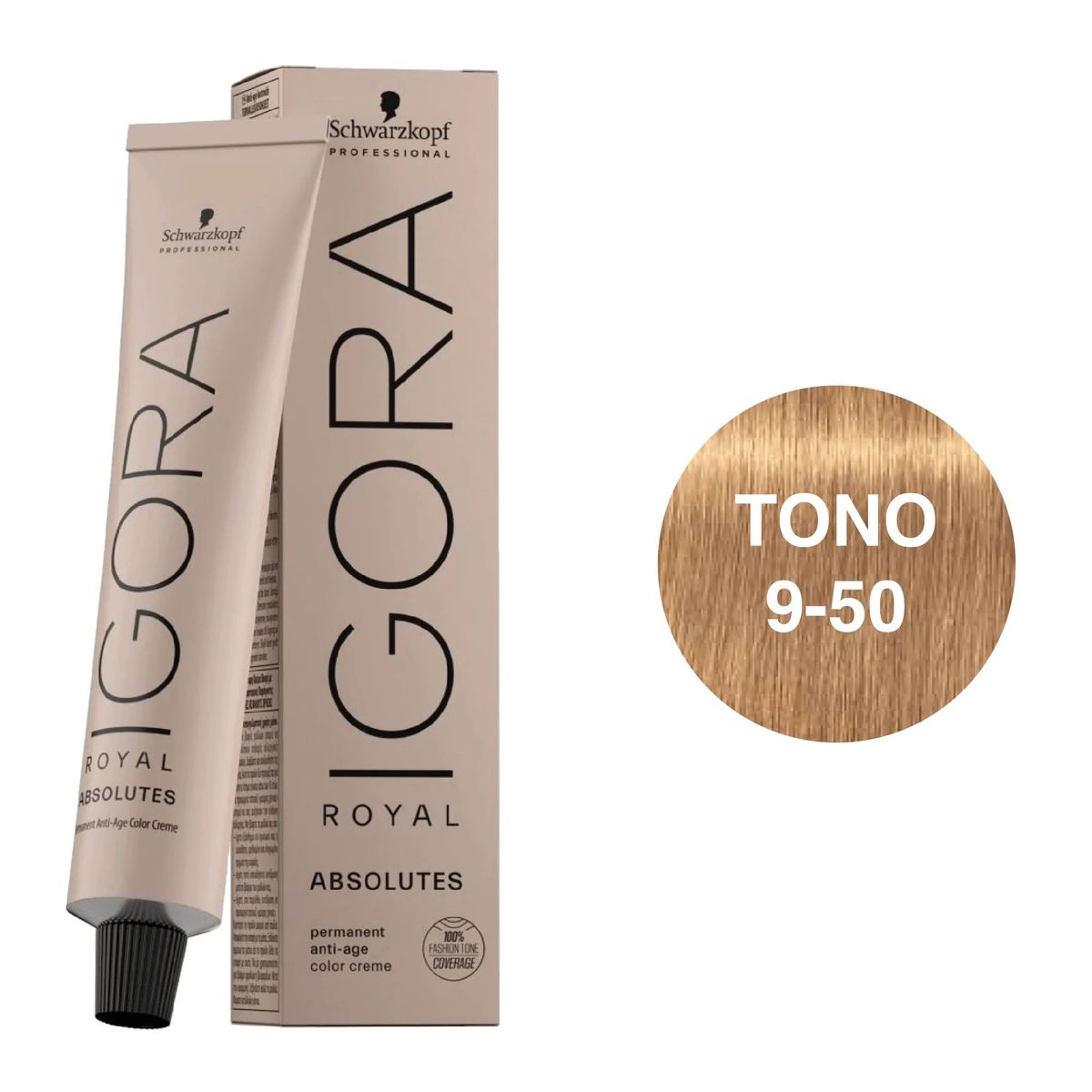 SCHWARZKOPF - Tinte Schwarzkopf Igora Royal 9-50 Rubio Muy Claro Dorado Natural