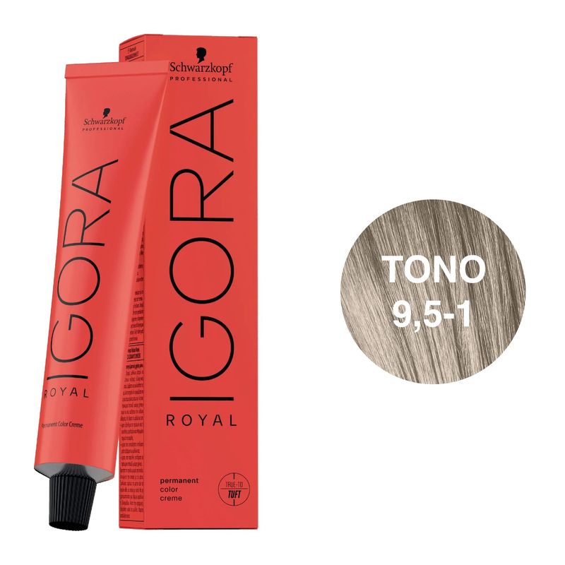 SCHWARZKOPF - Tinte Schwarzkopf Igora Royal 95-1 Rubio Pastel Ceniza
