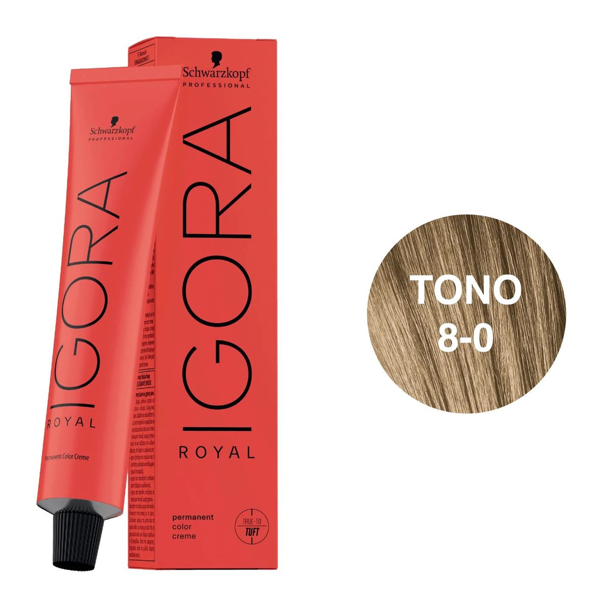 SCHWARZKOPF - Tinte Schwarzkopf Igora Royal 8-0 Rubio Claro Natural