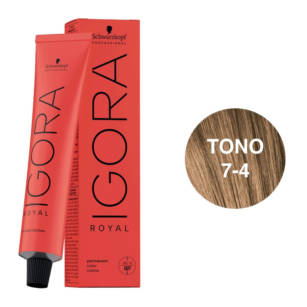 SCHWARZKOPF - Tinte Schwarzkopf Igora Royal 7-4 Rubio Medio Beige