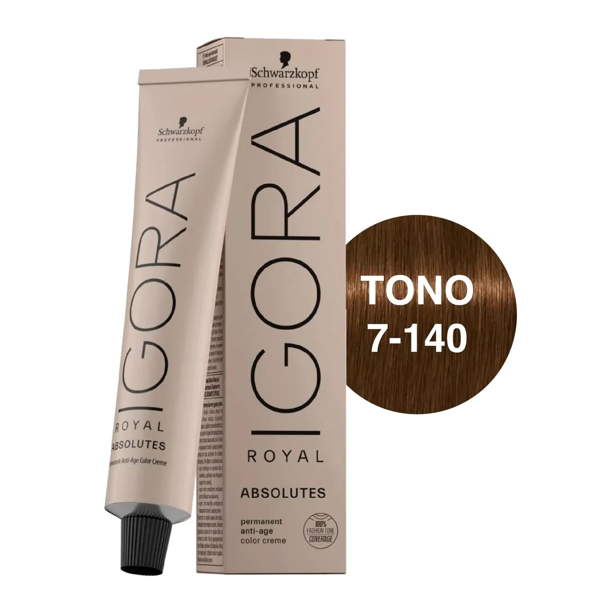 SCHWARZKOPF - Tinte Schwarzkopf Igora Royal 7-140 Rubio Medio Ceniza Beige Natural