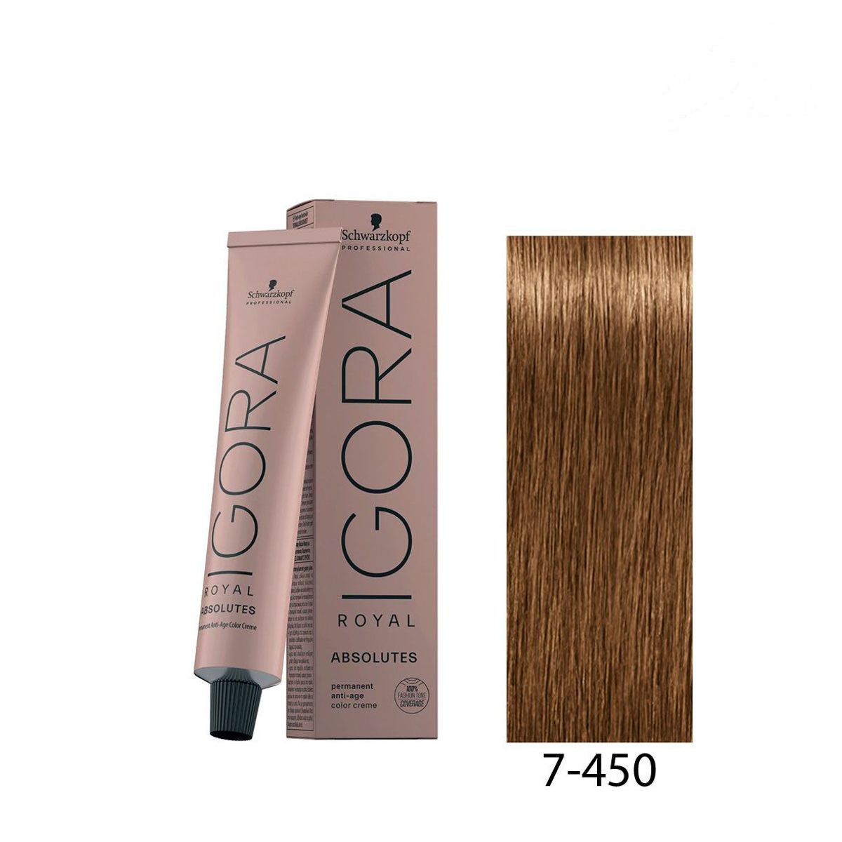 SCHWARZKOPF - Tinte Schwarzkopf Igora Royal 7-450 Rubio Medio Beige Dorado Natural