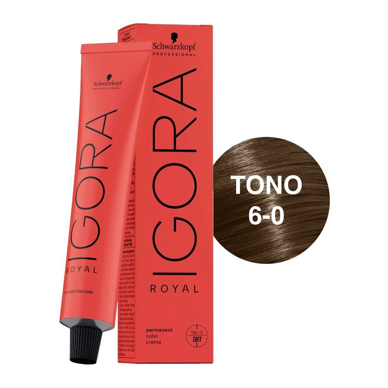 SCHWARZKOPF - Tinte Schwarzkopf Igora Royal 6-0 Rubio Oscuro Natural