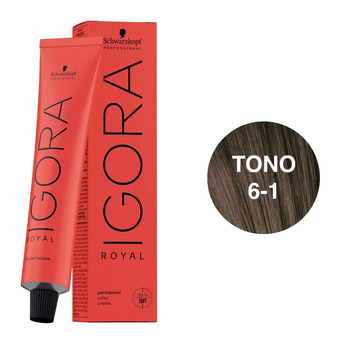 SCHWARZKOPF - Tinte Schwarzkopf Igora Royal 6-1 Rubio Oscuro Ceniza