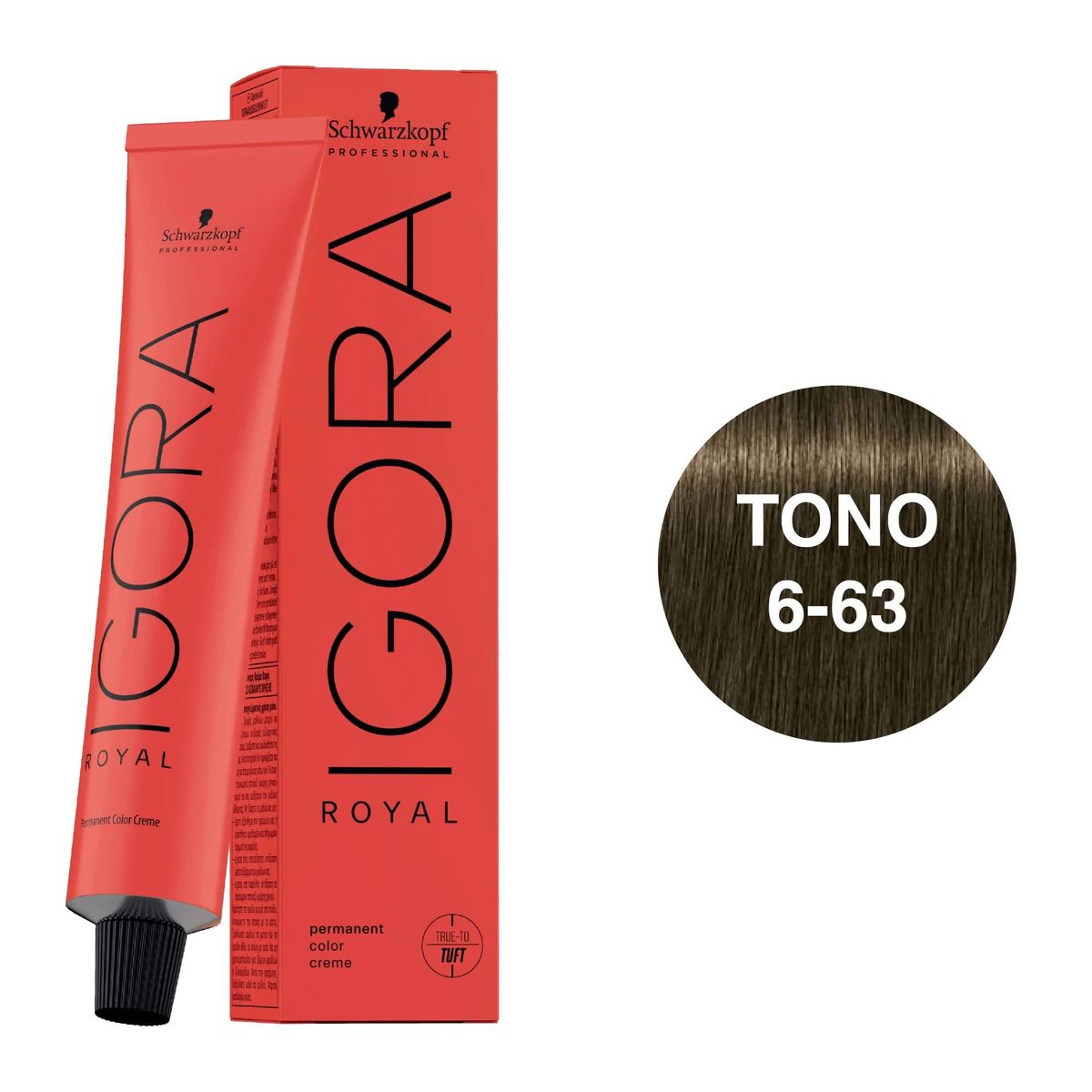 SCHWARZKOPF - Tinte Schwarzkopf Igora Royal 6-63 Rubio Oscuro Marrón Mate