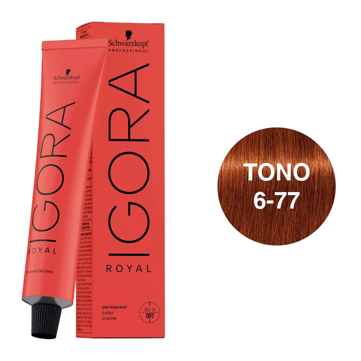 SCHWARZKOPF - Tinte Schwarzkopf Igora Royal 6-77 Rubio Oscuro Cobre Intenso