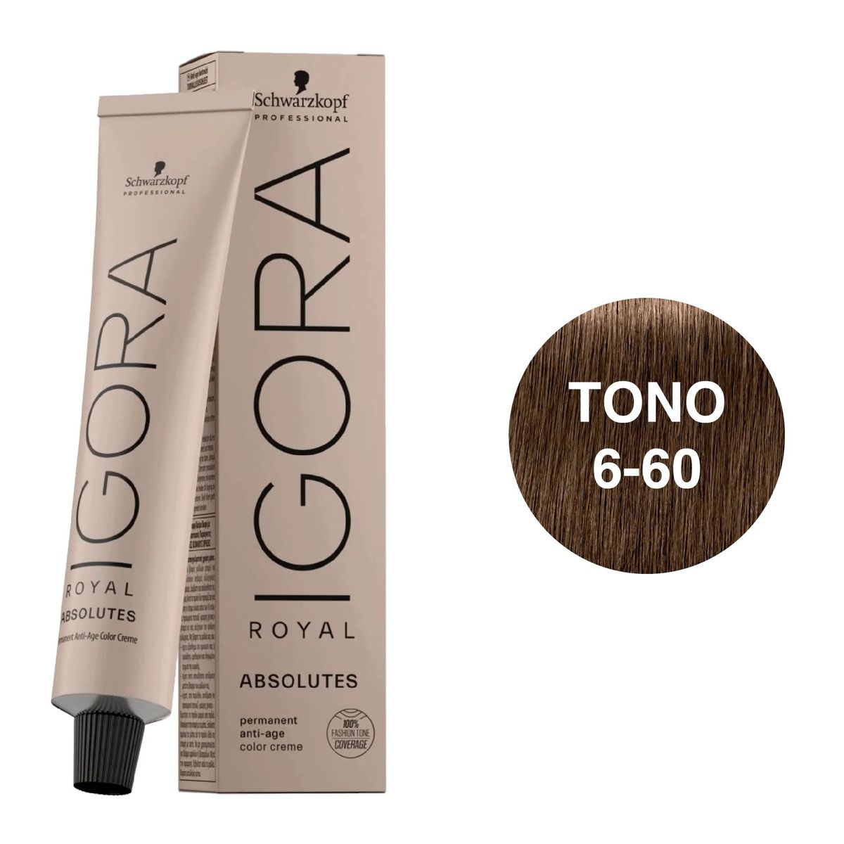 SCHWARZKOPF - Tinte Schwarzkopf Igora Royal 6-60 Rubio Oscuro Marrón Natural