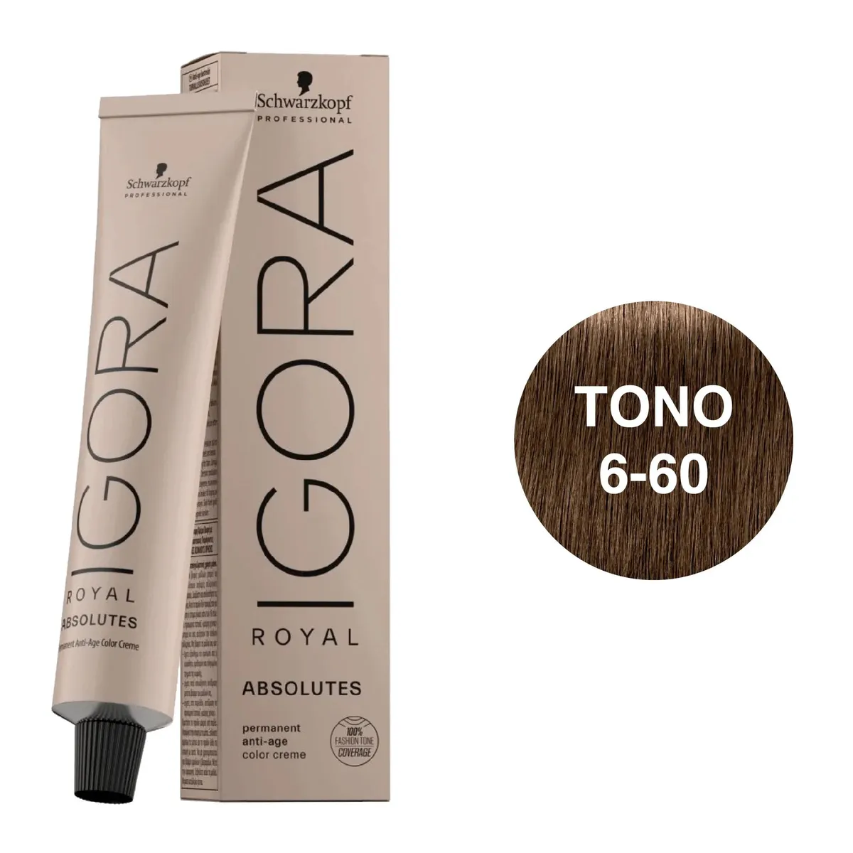SCHWARZKOPF - Tinte Schwarzkopf Igora Royal 6-60 Rubio Oscuro Marrón Natural