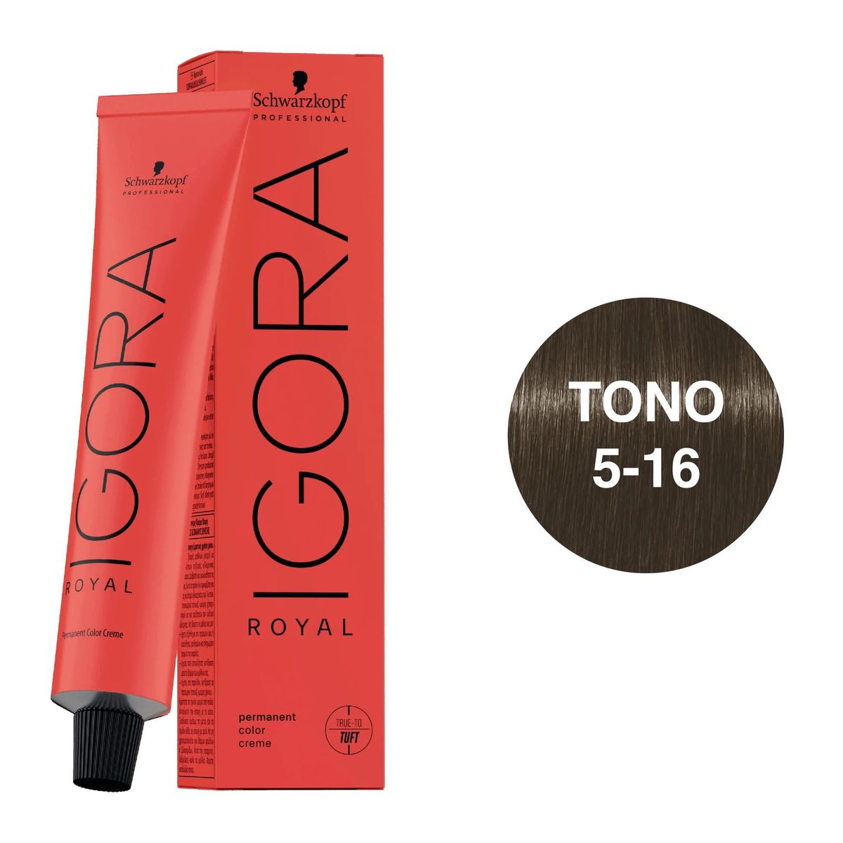 SCHWARZKOPF - Tinte Schwarzkopf Igora Royal 5-16 Castaño Claro Ceniza Marrón