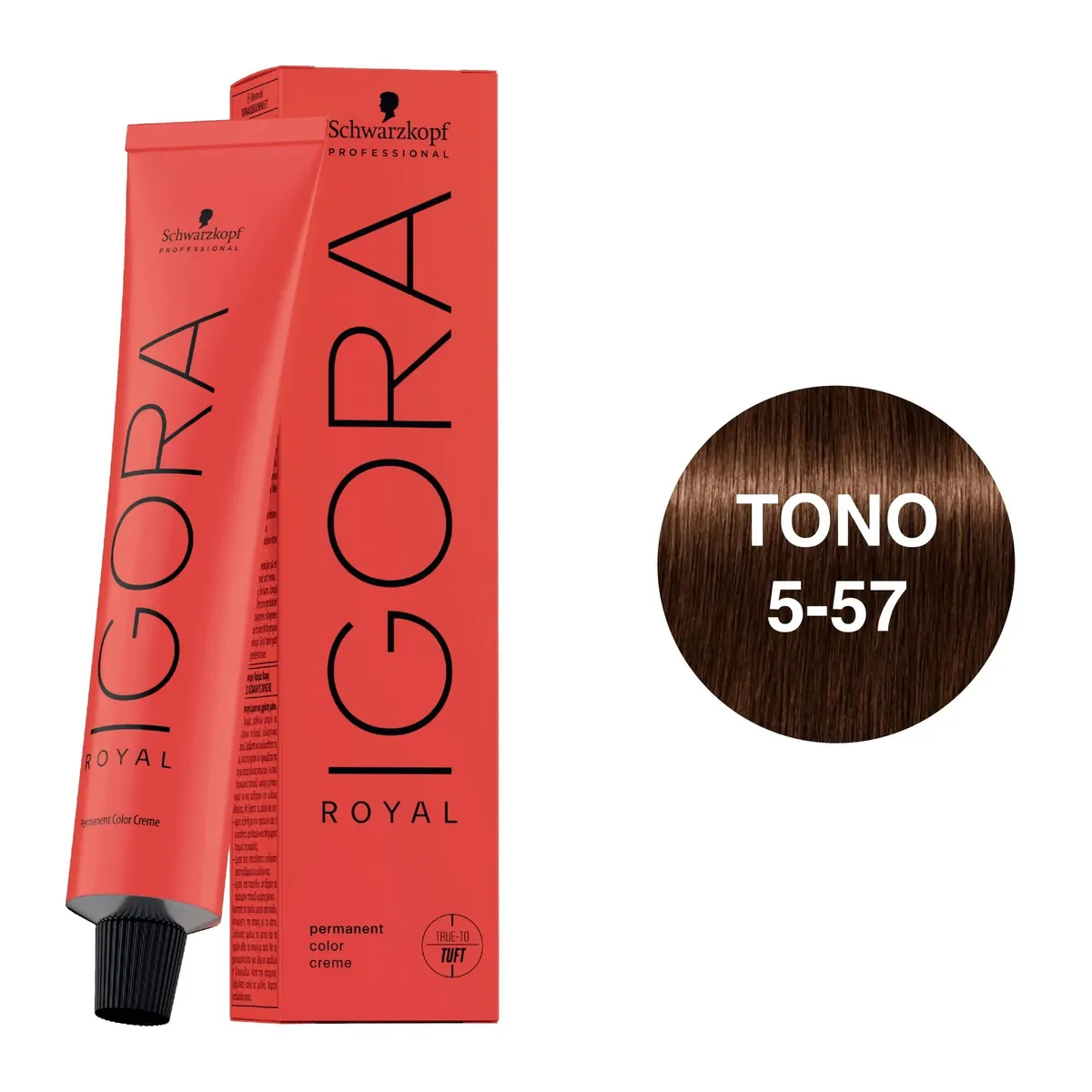 SCHWARZKOPF - Tinte Schwarzkopf Igora Royal 5-57 Castaño Claro Dorado Cobrizo