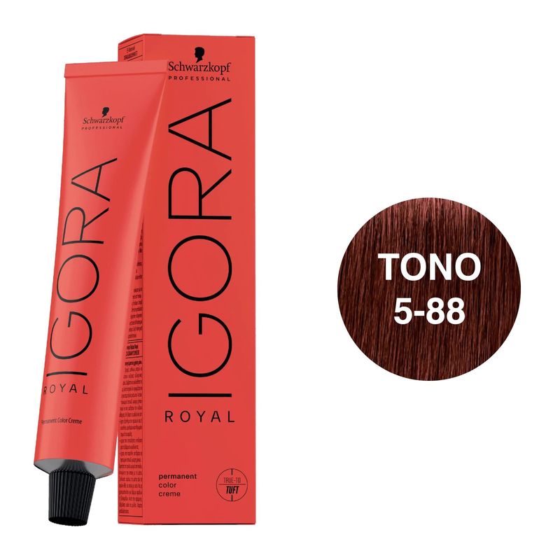 SCHWARZKOPF - Tinte Schwarzkopf Igora Royal 5-88 Castaño Claro Rojo Intenso