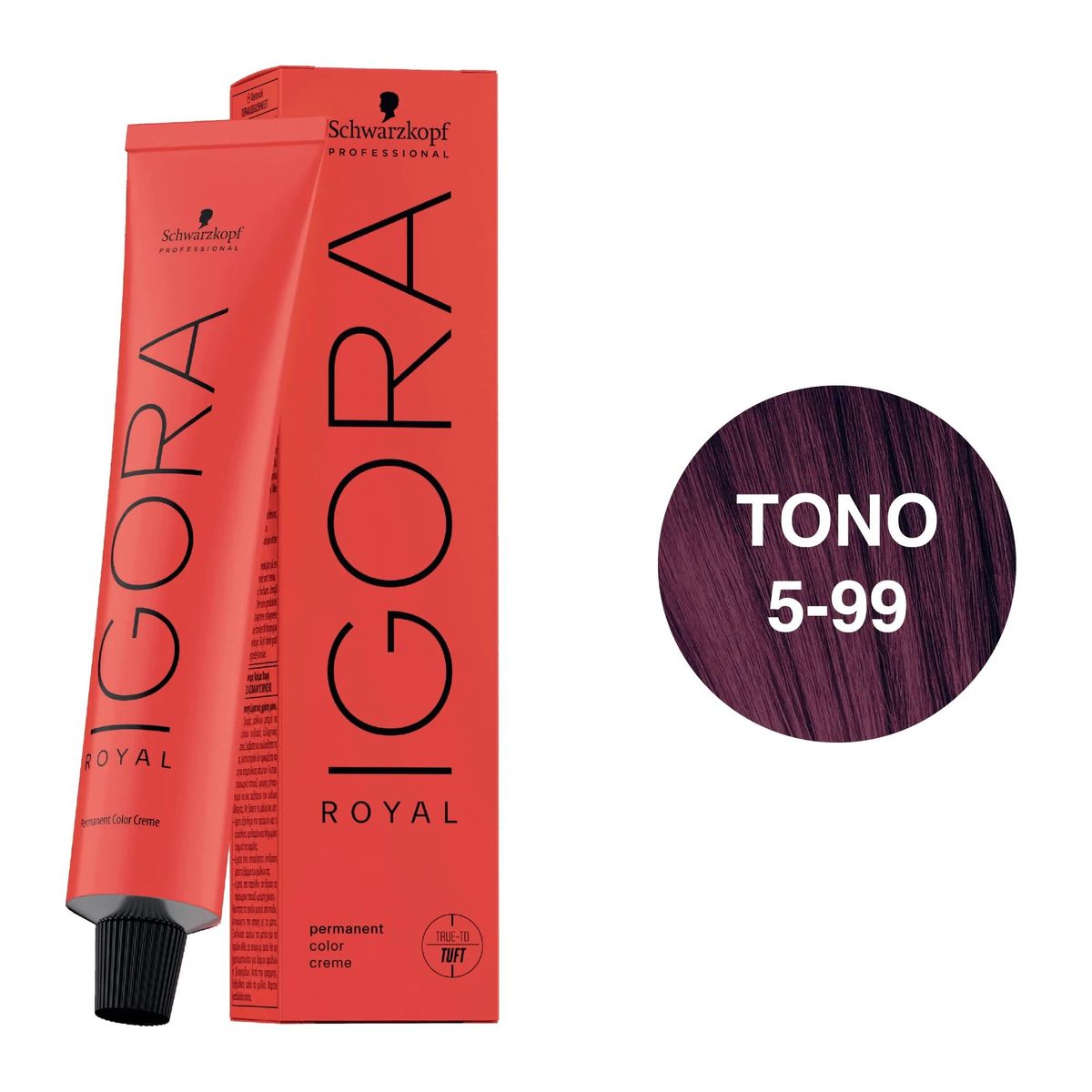 SCHWARZKOPF - Tinte Schwarzkopf Igora Royal 5-99 Castaño Claro Violeta Intenso