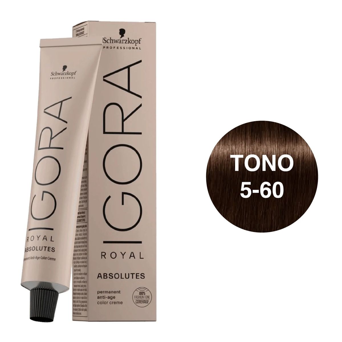 SCHWARZKOPF - Tinte Schwarzkopf Igora Royal 5-60 Castaño Claro Marrón Natural