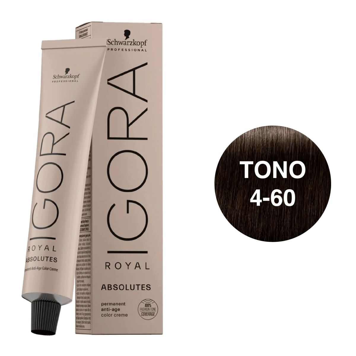 SCHWARZKOPF - Tinte Schwarzkopf Igora Royal 4-60 Castaño Medio Marrón Natural