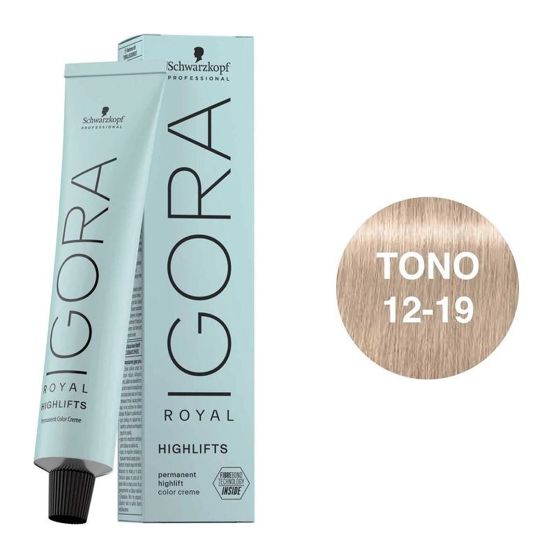SCHWARZKOPF - Tinte Schwarzkopf Igora Royal 12-19 Superaclarante Ceniza Violeta