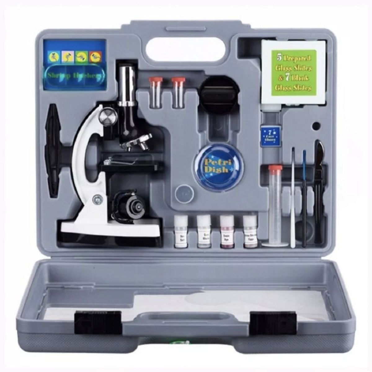 GENERICO - Microscopio Monocular Niños Didactico Amscope Kit 28 Piezas