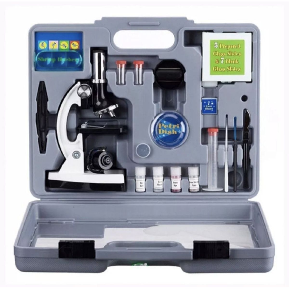 GENERICO - Microscopio Monocular Niños Didactico Amscope Kit 28 Piezas