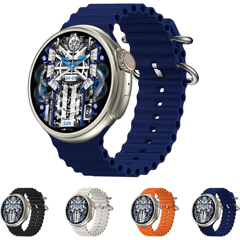 GENERICO - Reloj SmartWatch Z78 Ultra Amoled Big 2pg Bluetooth Blanco.
