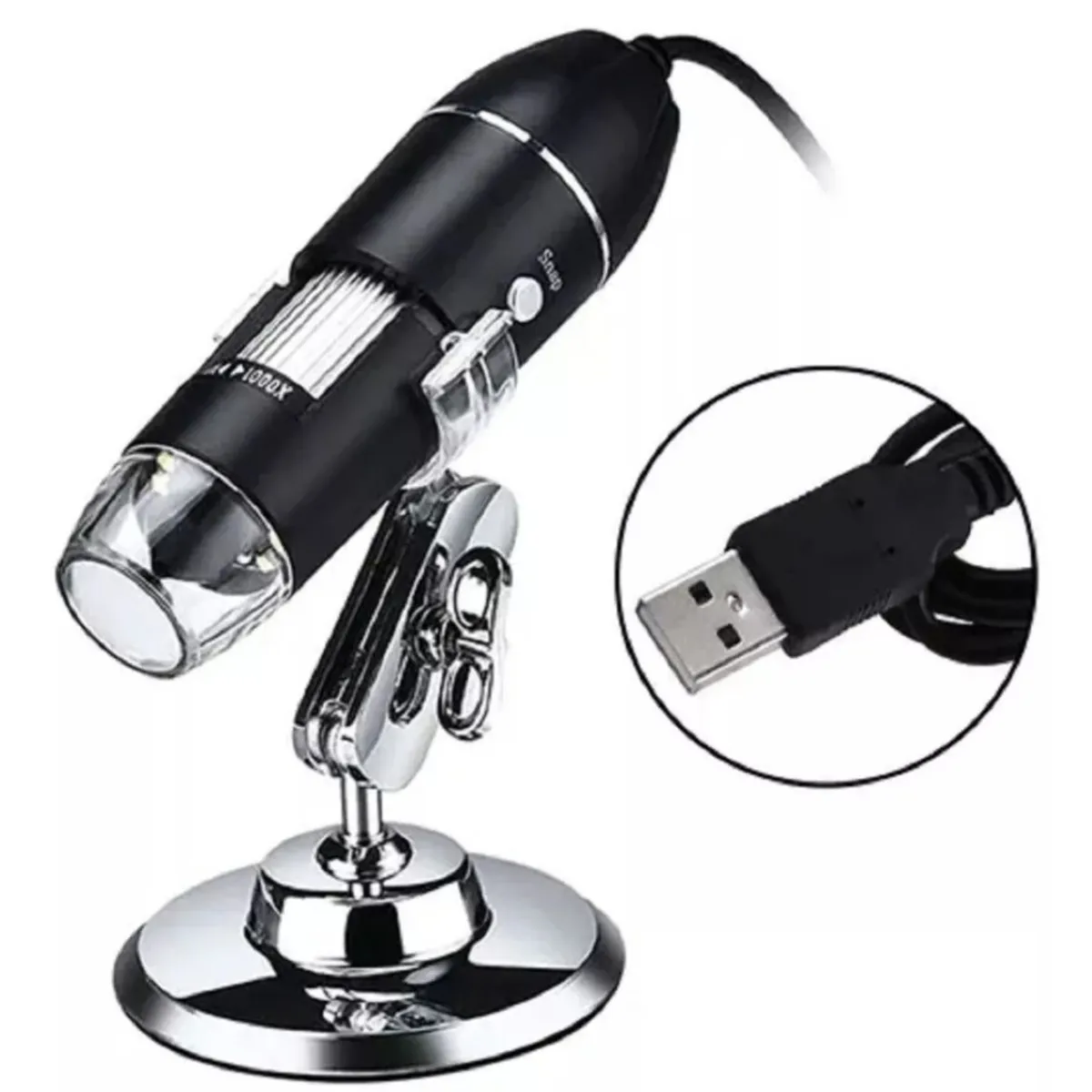 GENERICO - Microscopio Electronico Usb 1600x8 Led Graduable