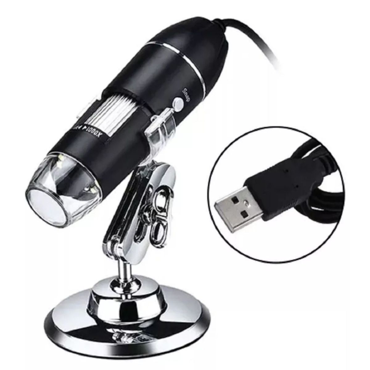 GENERICO - Microscopio Electronico Usb 1600x8 Led Graduable