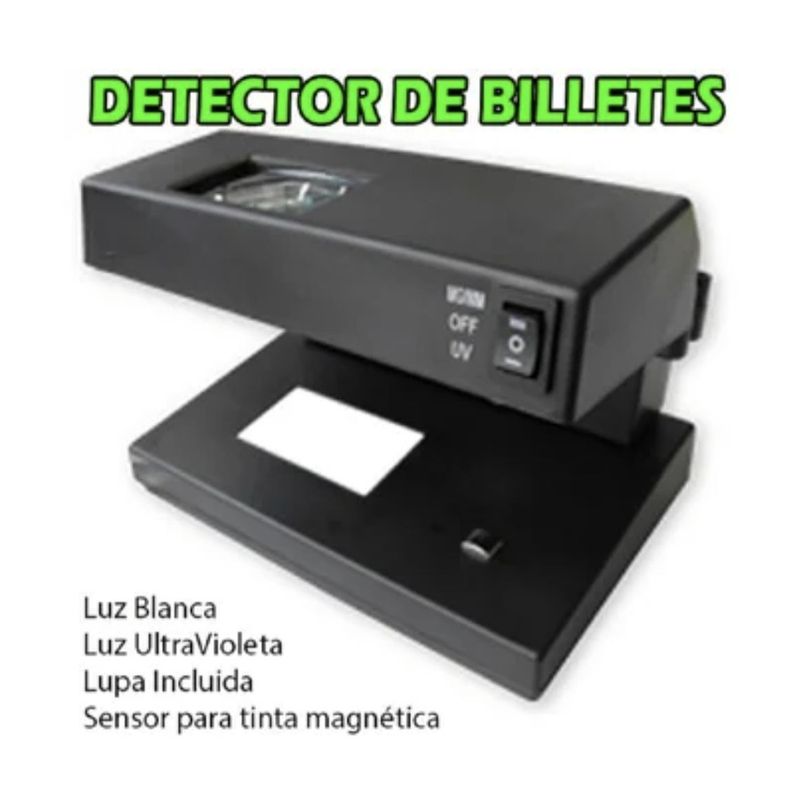 GENERICO - Maquina Probador Detector Billetes Falsos Luz UV Lupa