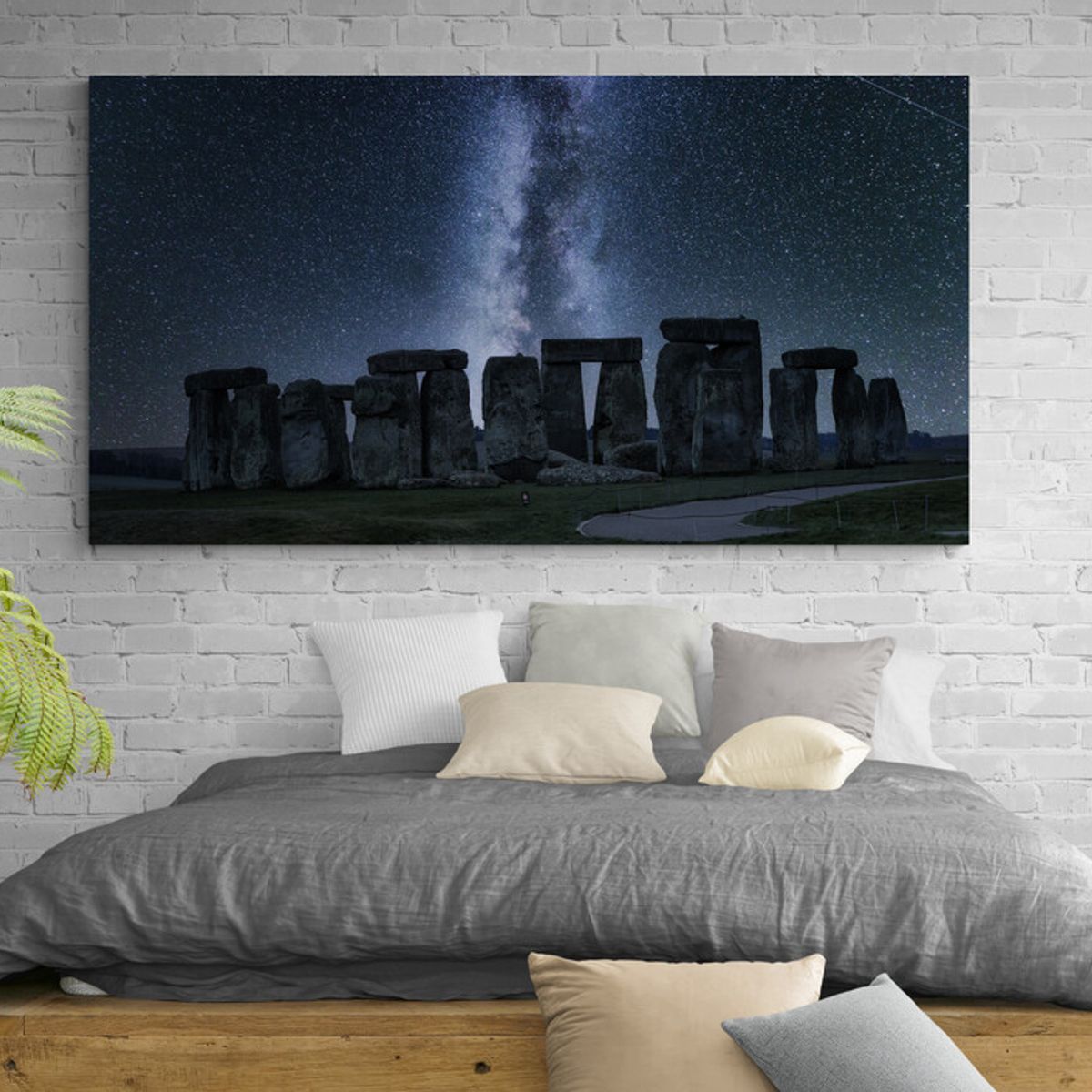 TAYRONA STORE - Cuadro Lienzo Para Habitaciones Stonehenge Via Lactea 055 130x70cm