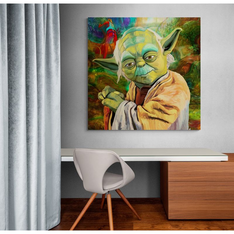 TAYRONA STORE - Cuadro En Lienzo Para Habitaciones Star Wars Yoda 02 80x80cm