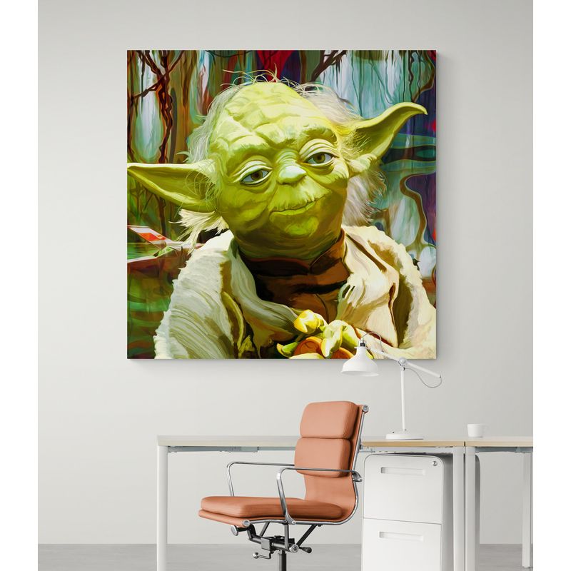 TAYRONA STORE - Cuadro En Lienzo Para Habitaciones Star Wars Yoda 01 50x50cm