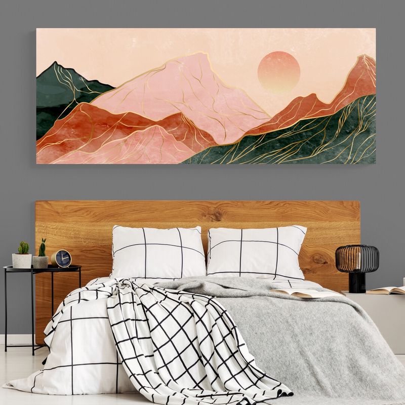 TAYRONA STORE - Cuadro En Lienzo Para Habitaciones Atardecer Minimalista 021 100x40cm