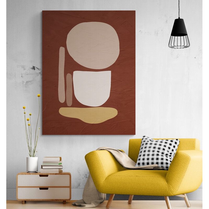 TAYRONA STORE - Cuadro En Lienzo Para Habitaciones Boho Diseño Minimalista 560 60x80cm