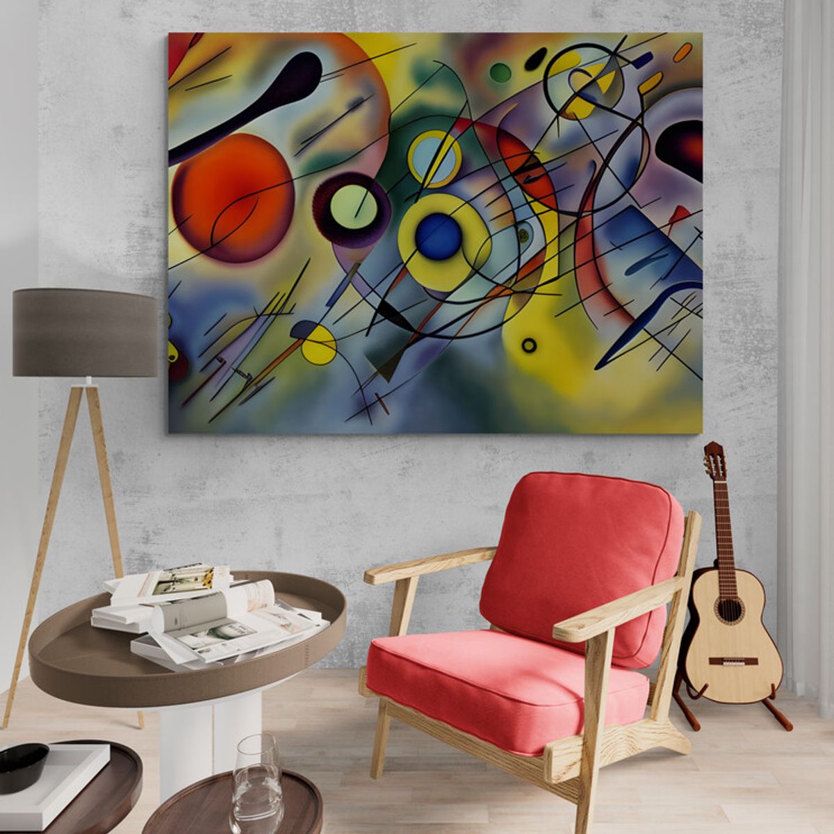 TAYRONA STORE - Cuadro Lienzo Para Habitaciones Estilo Vasili Kandinski 001 100x75cm