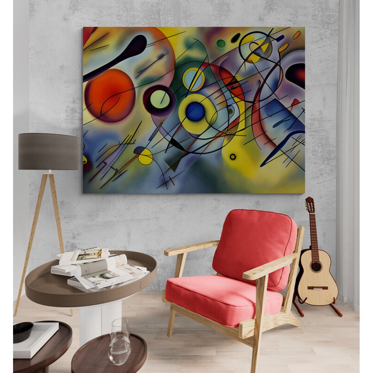 TAYRONA STORE - Cuadro Lienzo Para Habitaciones Estilo Vasili Kandinski 001 100x75cm