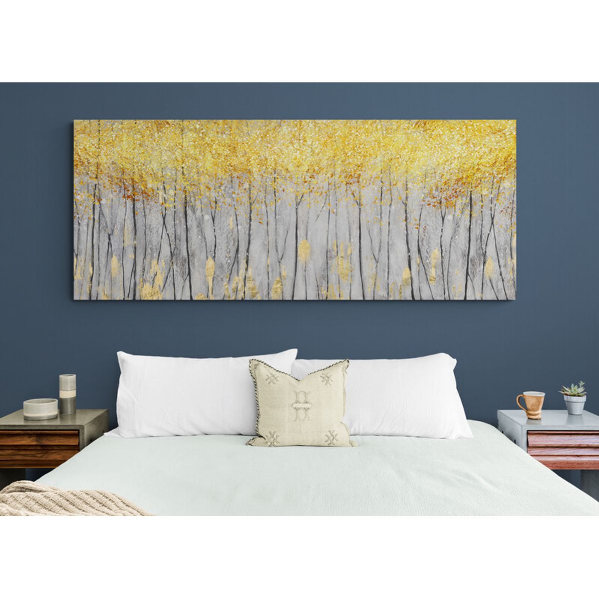 TAYRONA STORE - Cuadro Lienzo Para Habitaciones Arbol Diseño Minimalista 486 125x50cm