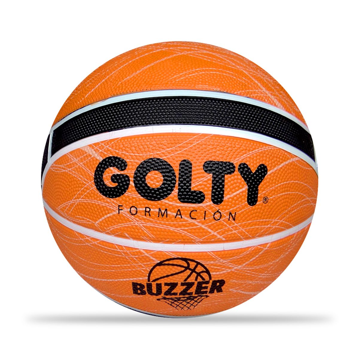 GOLTY - Balón Baloncesto Formación Golty Buzzer No.5-Naranja/Negro
