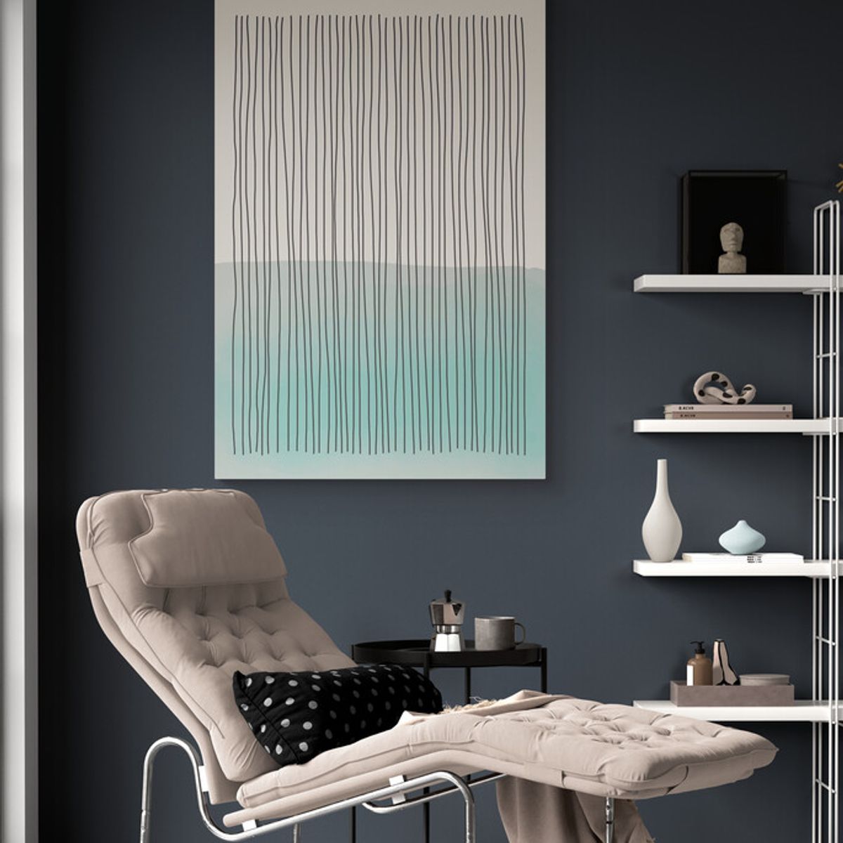 TAYRONA STORE - Cuadro En Lienzo Para Habitaciones Diseño Minimalista 219 50x70cm