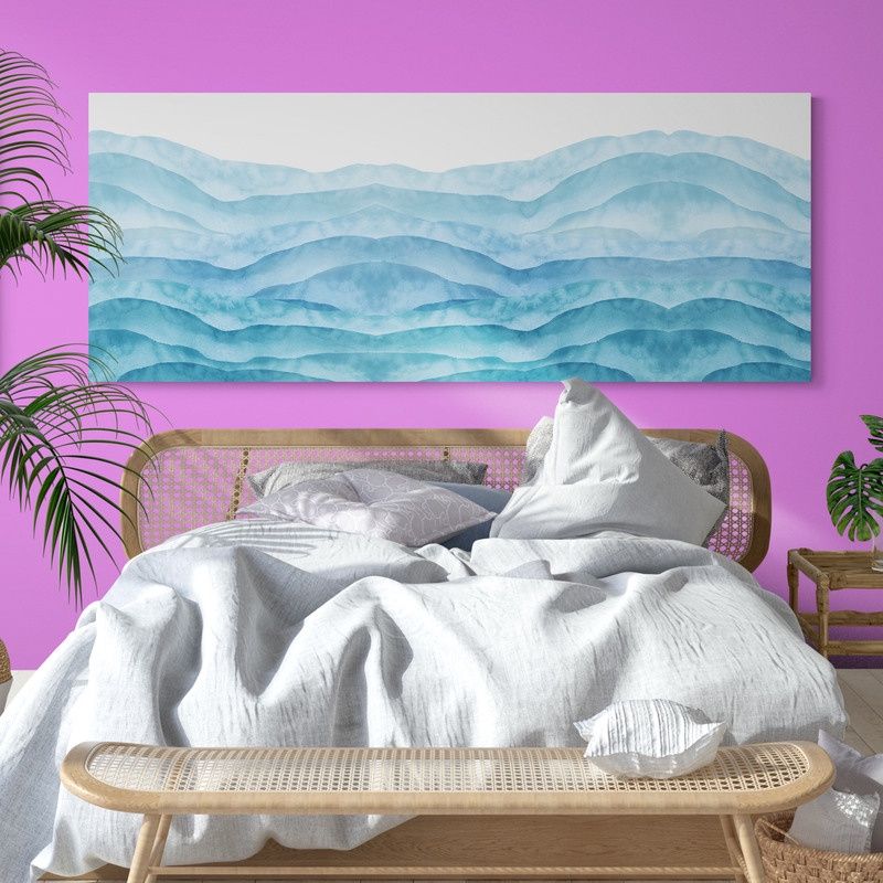 TAYRONA STORE - Cuadro En Lienzo Para Habitaciones Abstracto 367 100x40cm