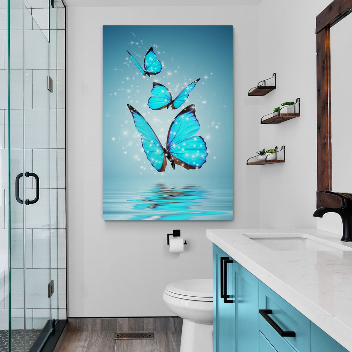 TAYRONA STORE - Cuadro En Lienzo Para Habitaciones Mariposas 168 70x100cm