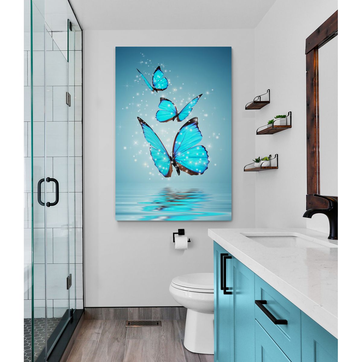 TAYRONA STORE - Cuadro En Lienzo Para Habitaciones Mariposas 168 70x100cm