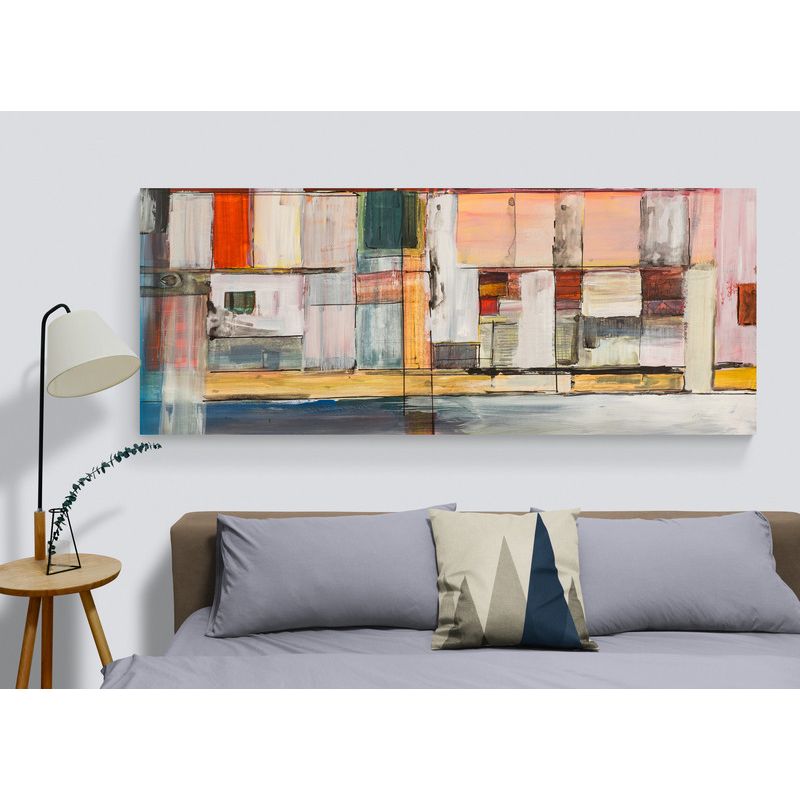 TAYRONA STORE - Cuadro En Lienzo Para Habitaciones Abstracto 379 150x60cm