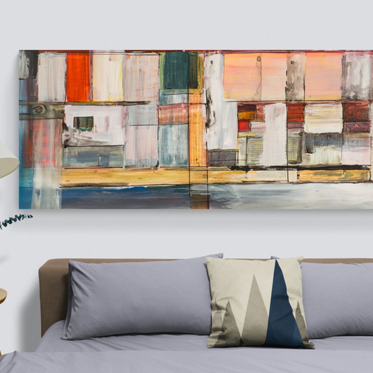 TAYRONA STORE - Cuadro En Lienzo Para Habitaciones Abstracto 379 125x50cm