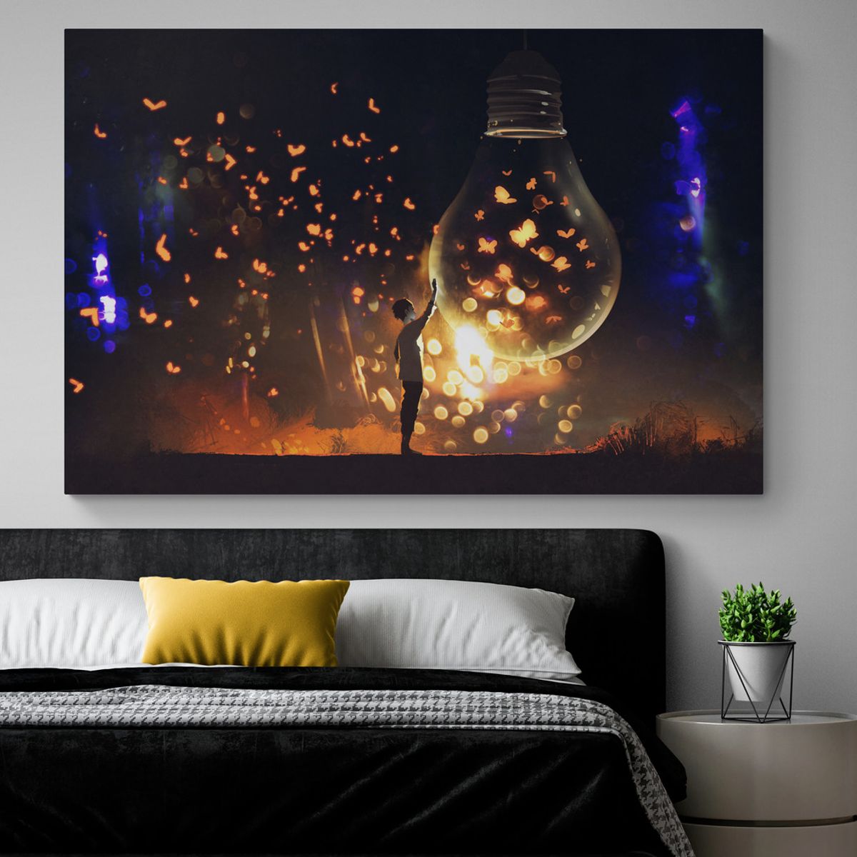 TAYRONA STORE - Cuadro En Lienzo Para Habitaciones Mariposas 171 50x35cm