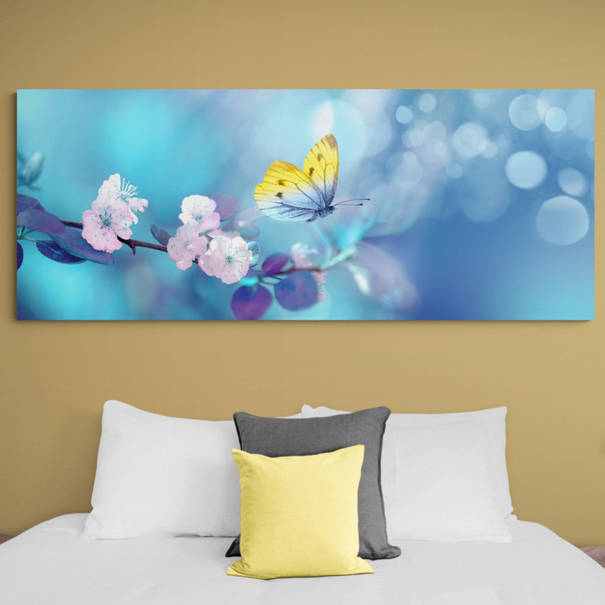 TAYRONA STORE - Cuadro En Lienzo Para Habitaciones Mariposas 197 100x40cm